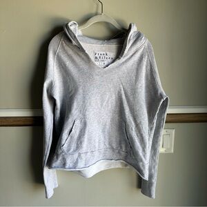 Frank & Eileen Tee Lab Melanie Gray Cotton Essential Hoodie Distressed